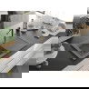 Mexen Pablo 1-compartment granite sink with a drip tray and kitchen mixer tap Flora, Grey - 6510-71-670401-57-B