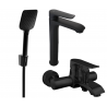 Mexen Pecos R62 bathtub set, Black - 72713R62-70