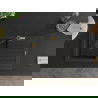 Mexen Pablo 1-compartment granite sink with a drip tray and kitchen mixer tap Flora, Black/Gold metallic - 6510-75-670401-57-B