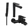 Mexen Pecos R72 bath set, black - 72713R72-70