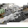 Mexen Pablo Granite Sink 1-Bowl with Drainer and Flora Kitchen Tap, Black Speckled - 6510-76-670401-75-B