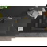 Mexen Pablo 1-compartment granite sink with a drip tray and kitchen mixer tap Flora, spotted black - 6510-76-670401-75-B