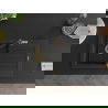 Mexen Pablo 1-compartment granite sink with a drip tray and kitchen mixer tap Flora, Black - 6510-77-670401-57-G