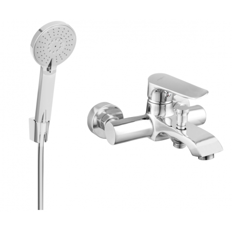 Mexen Pecos R40 bath tap with shower set, chrome - 7273R40-00