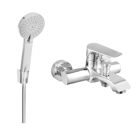 Mexen Pecos R40 bathtub mixer tap with shower head, Chrome - 7273R40-00