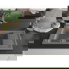 Mexen Elias 1-compartment granite sink with a drip tray and kitchen mixer tap Flora, Grey - 6511-71-670401-07
