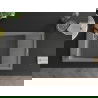 Mexen Elias 1-compartment granite sink with a drip tray and kitchen mixer tap Flora, Grey - 6511-71-670401-07-B