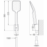 Mexen Pecos R62 bathtub mixer tap with shower head, Chrome - 7273R62-00
