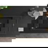 Mexen Elias 1-compartment granite sink with a drip tray and kitchen mixer tap Flora, Black/Silver metallic - 6511-73-670401-07