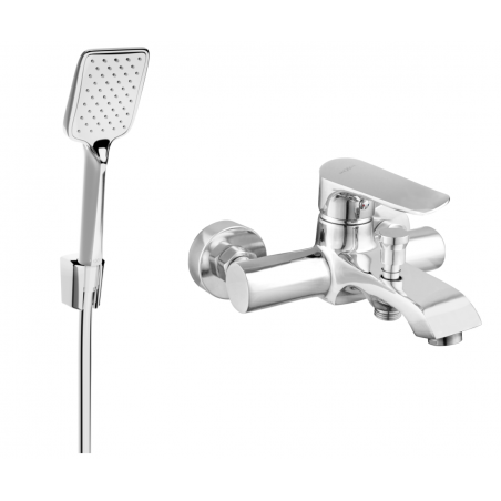 Mexen Pecos R62 bathtub mixer tap with shower head, Chrome - 7273R62-00