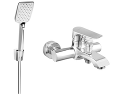 Mexen Pecos R62 bathtub mixer tap with shower head, Chrome - 7273R62-00