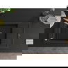 Mexen Elias 1-compartment granite sink with a drip tray and kitchen mixer tap Flora, Black/Gold metallic - 6511-75-670401-00
