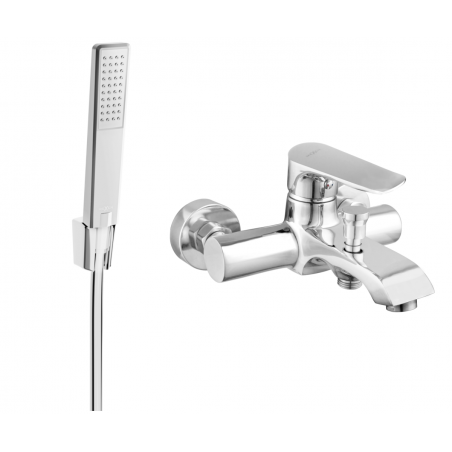 Mexen Pecos R72 bathtub mixer tap with shower head, Chrome - 7273R72-00