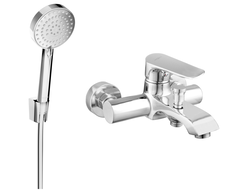 Mexen Pecos R75 bathtub mixer tap with shower head, Chrome - 7273R75-00