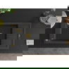 Mexen Elias 1-compartment granite sink with a drip tray and kitchen mixer tap Flora, spotted black - 6511-76-670401-75-G