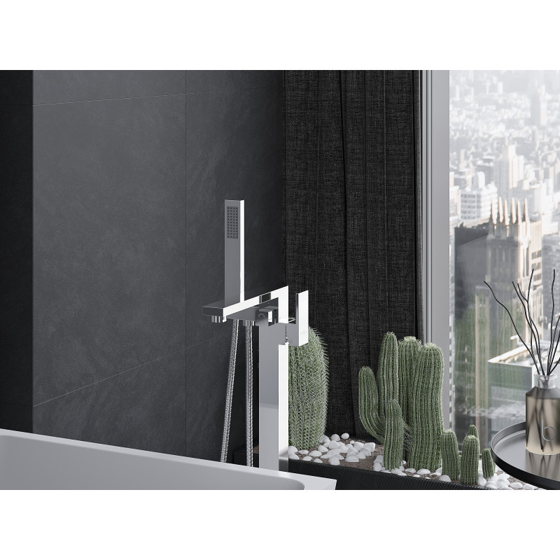 Mexen Urano freestanding bathtub faucet, chrome - 75233-00