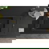 Mexen Elias 1-compartment granite sink with a drip tray and kitchen mixer tap Flora, Black - 6511-77-670401-57-B