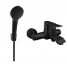 Mexen Pecos R05 bathtub faucet with shower set, black - 7273R05-70