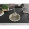 Mexen Diego 1-bowl granite kitchen sink with Flora tap, beige - 6512-69-670401-00