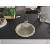 Mexen Diego granite kitchen sink 1-bowl with Flora faucet, beige - 6512-69-670401-07