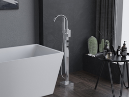 Mexen Veda freestanding bathtub faucet, chrome - 75433-00