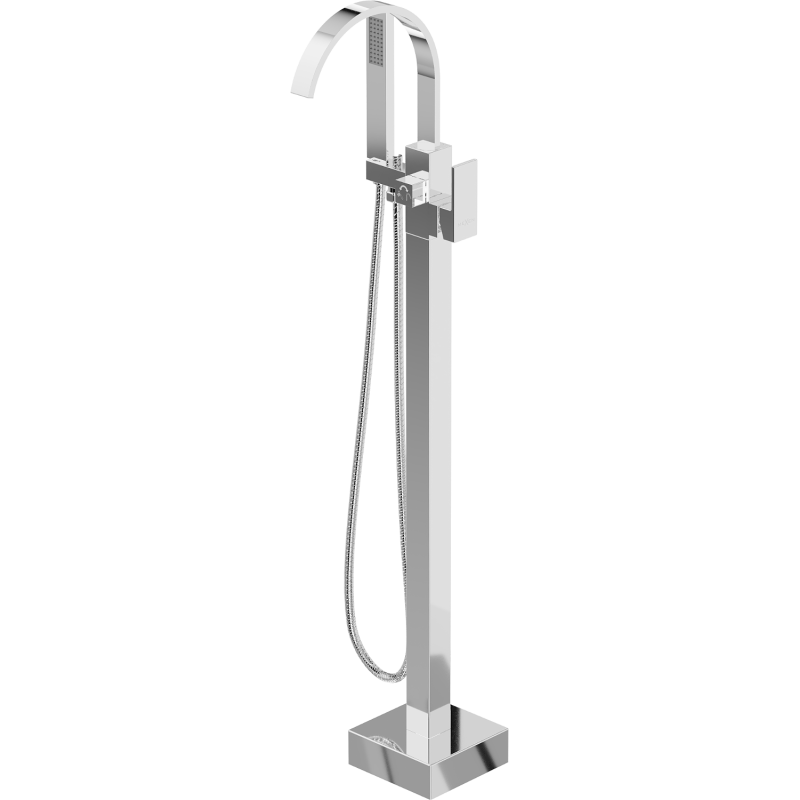 Mexen Veda freestanding bathtub faucet, chrome - 75433-00