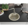 Mexen Diego 1-bowl Granite Sink with Flora Kitchen Faucet, Beige - 6512-69-670401-09