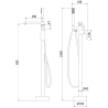 Mexen Leda freestanding bathtub mixer tap, gold - 75633-50