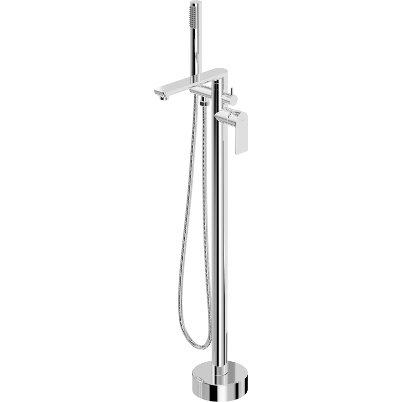 Mexen Leda freestanding bathtub faucet, chrome - 75633-00