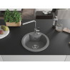 Mexen Diego 1-bowl granite sink with Flora kitchen faucet, gray - 6512-71-670401-00