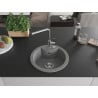 Mexen Diego 1-bowl granite sink with Flora kitchen tap, grey - 6512-71-670401-00