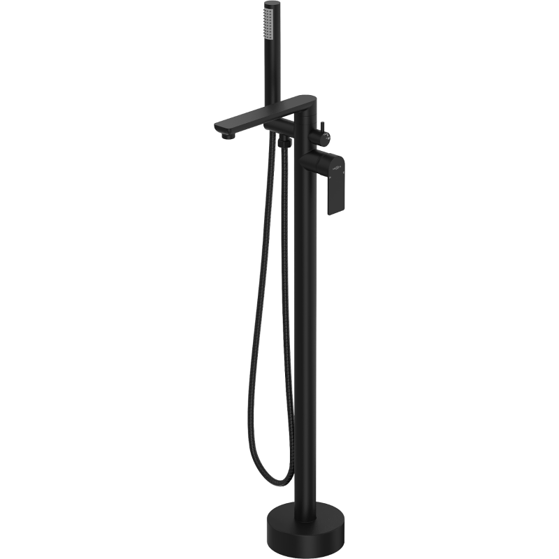 Mexen Leda freestanding bathtub faucet, black - 75633-70