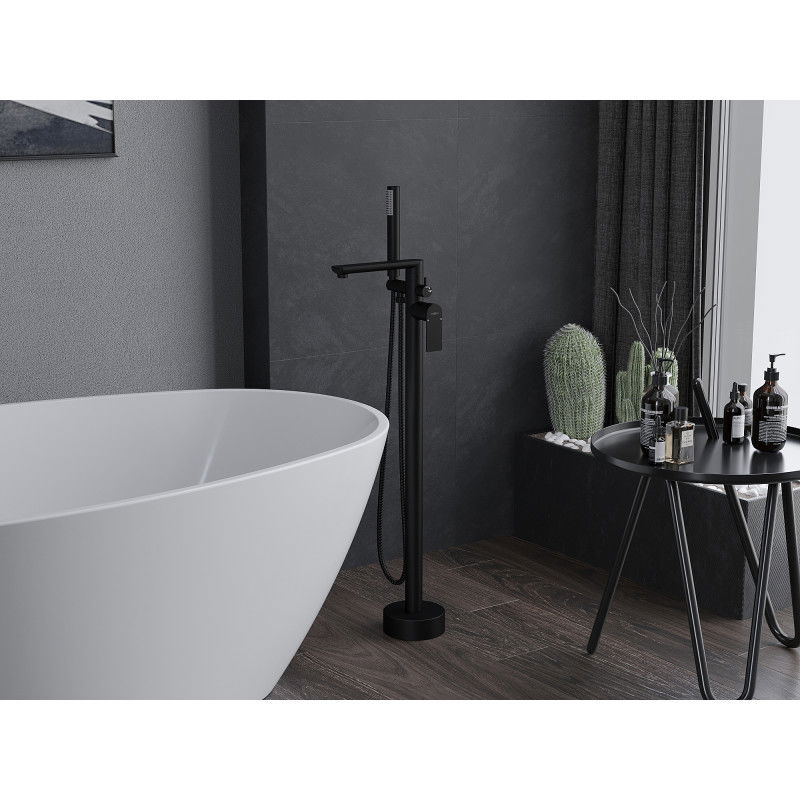 Mexen Leda Free-standing Bath Faucet, Black - 75633-70