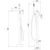 Mexen Leda freestanding bathtub mixer tap, Black - 75633-70