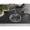 Mexen Diego 1-Bowl Granite Sink with Flora Kitchen Tap, Grey - 6512-71-670401-06