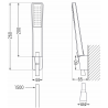 Mexen Pecos R72 bathtub faucet with shower set, black - 7273R72-70