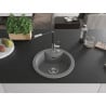 Mexen Diego 1-bowl granite sink with Flora kitchen tap, grey - 6512-71-670401-07