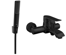 Mexen Pecos R72 bathtub mixer tap with shower head, Black - 7273R72-70