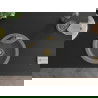 Mexen Diego 1-compartment granite sink with a kitchen mixer tap Flora, Grey - 6512-71-670401-57-G