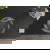 Mexen Diego 1-compartment granite sink with a kitchen mixer tap Flora, Grey - 6512-71-670401-57-B