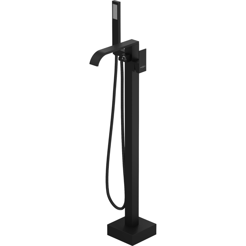 Mexen Lava freestanding bathtub mixer tap, Black - 752433-70