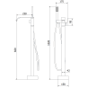 Mexen Lava freestanding bathtub mixer tap, gold - 752433-50