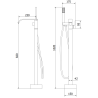 Mexen Lava freestanding bathtub mixer tap, Black - 752433-70