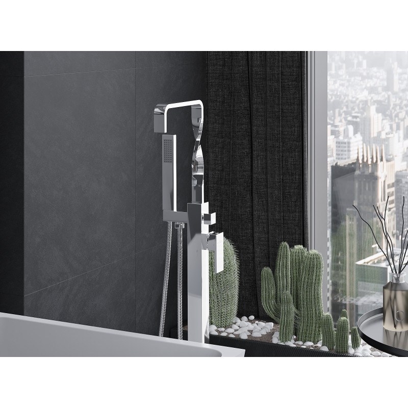 Mexen Avila freestanding bathtub faucet, chrome - 75833-00