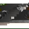 Mexen Diego 1-compartment granite sink with a kitchen mixer tap Flora, Black/Gold metallic - 6512-75-670401-00