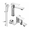 Mexen Royo DF40 bath set, chrome - 72203DF40-00
