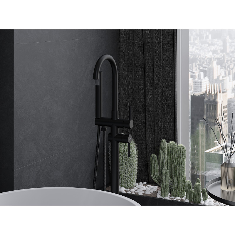 Mexen Alma Freestanding bathtub faucet, black - 75033-70