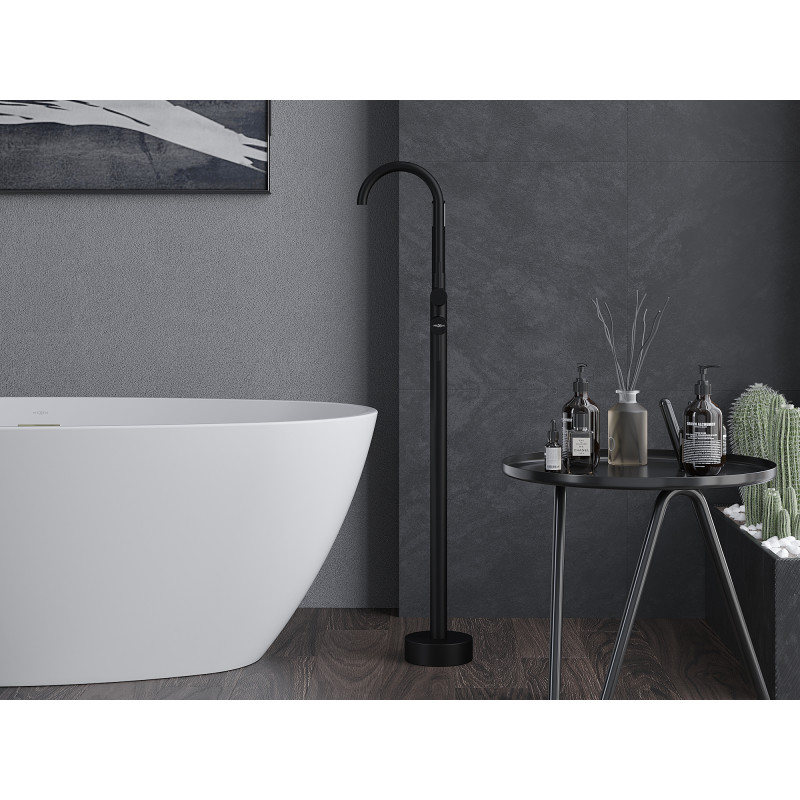 Mexen Alma Freestanding bathtub faucet, black - 75033-70