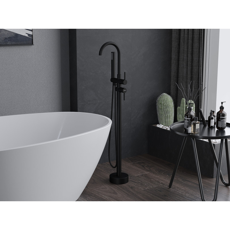 Mexen Alma Freestanding bathtub faucet, black - 75033-70