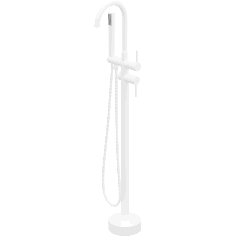 Mexen Alma Freestanding Bath Mixer, White - 75033-20
